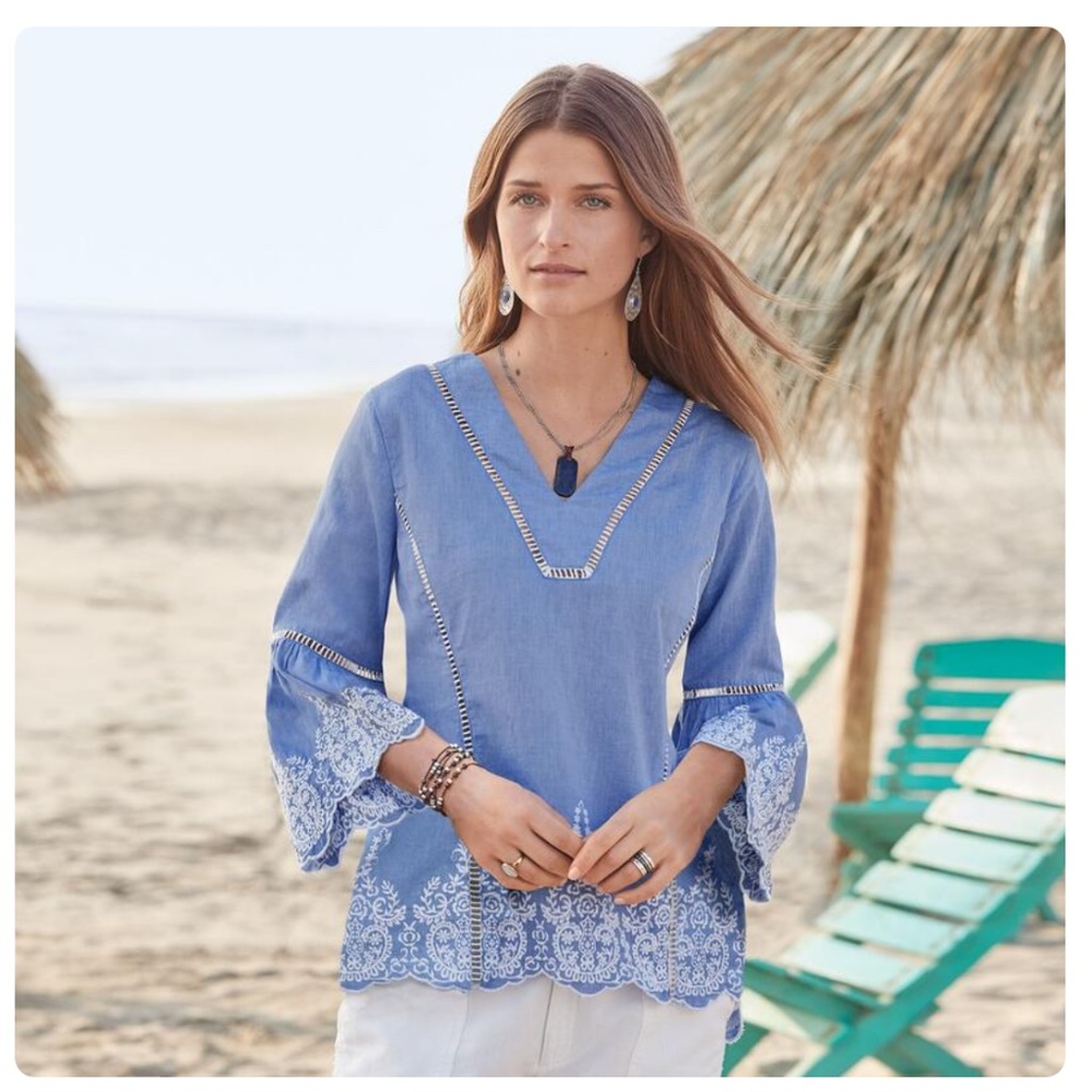 Sundance Liliana Embroidery top Sz L